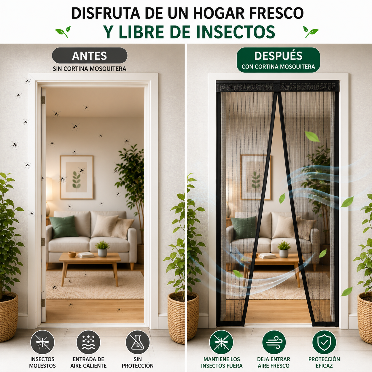 Cortina Mosquitera Para Puertas